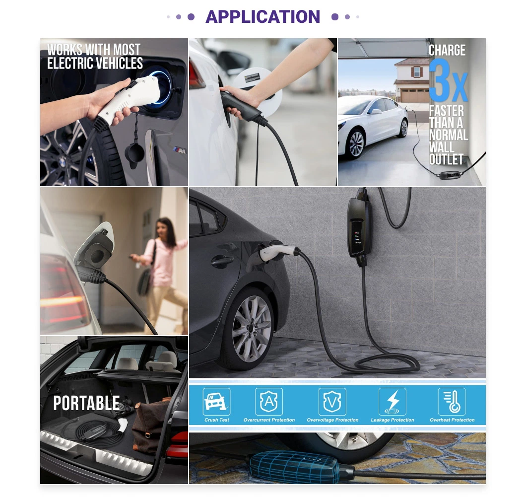 Type1 to Type 2 EV Plug EV Adaptor EV Charger Adapter